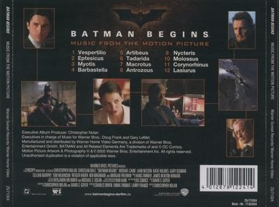 Batman Begins (Music From the Motion Picture) album cover