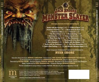 Jack Brooks: Monster Slayer (Original Motion Picture Soundtrack) album cover