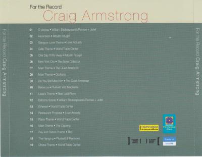 For the Record: Craig Armstrong album cover